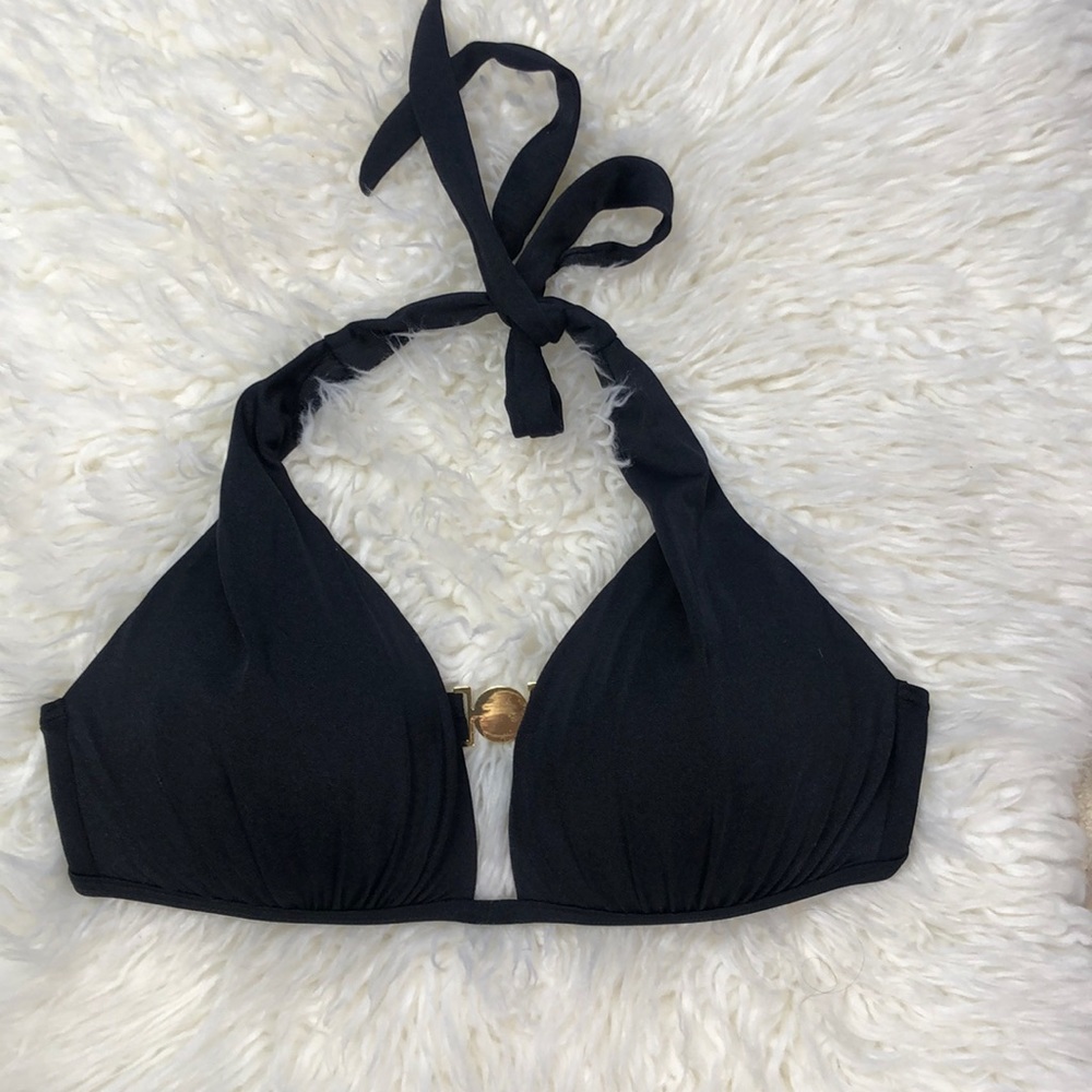 VICTORIA’S SECRET Black Bikini Top Sz L